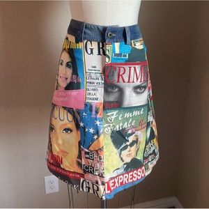 Dolce and Gabbana vintage magazine print skirt